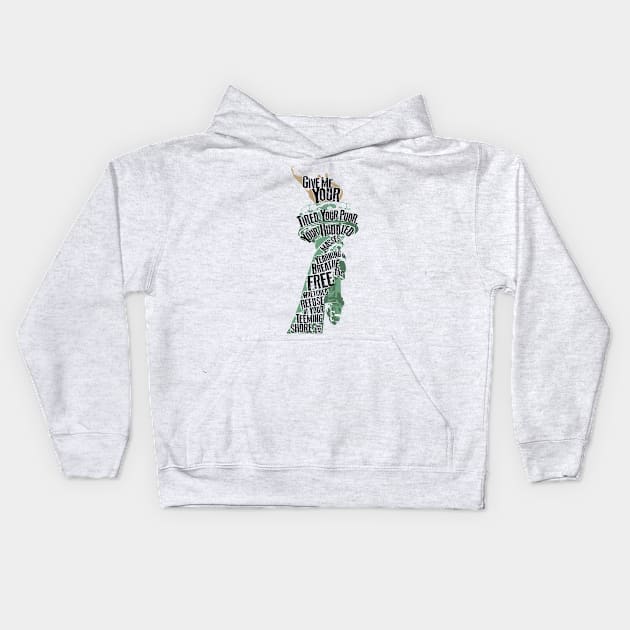 LAZARUS Immigration Torch Kids Hoodie by philosophetee